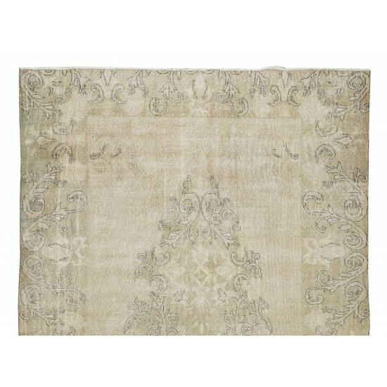Handmade Turkish Area Rug from 1960's, Traditional Antique Washed Rug Handmade Turkish Area Rug from 1960's, Traditional Antique Washed Rug