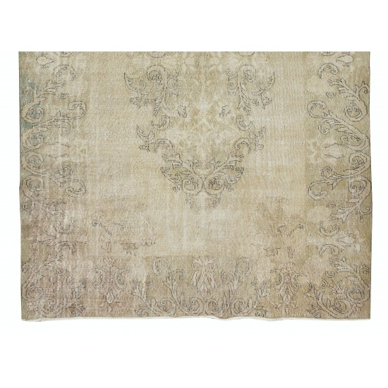 Handmade Turkish Area Rug from 1960's, Traditional Antique Washed Rug Handmade Turkish Area Rug from 1960's, Traditional Antique Washed Rug