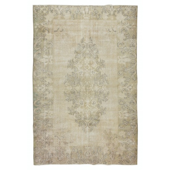 Handmade Turkish Area Rug from 1960's, Traditional Antique Washed Rug Handmade Turkish Area Rug from 1960's, Traditional Antique Washed Rug