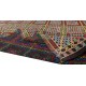 Vintage Turkish Jajim Kilim Rug, One of a Kind Hand-Woven Carpet Made of Wool