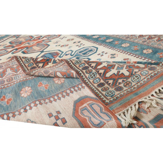 Handmade One-of-a-Kind Rug, Geometric Vintage Anatolian Carpet