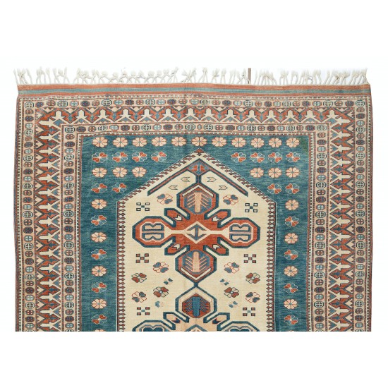 Handmade One-of-a-Kind Rug, Geometric Vintage Anatolian Carpet
