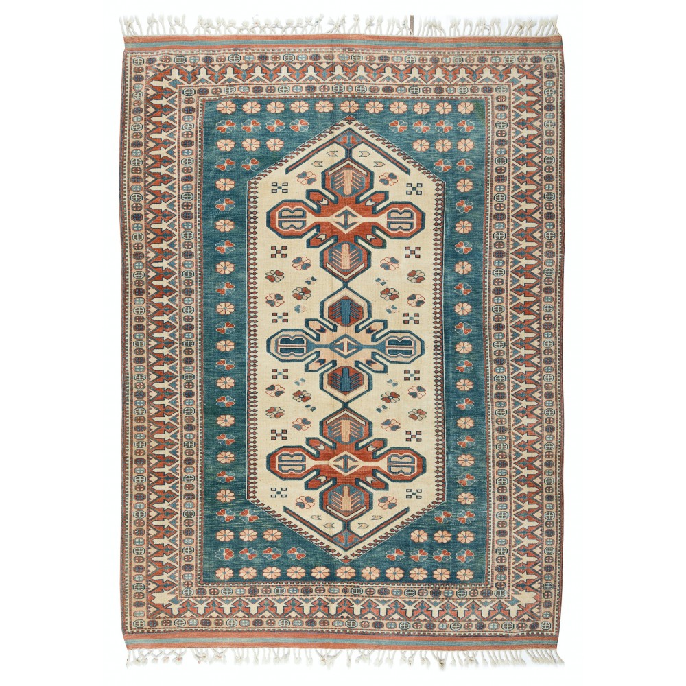 Handmade Contemporary Area Rug, Geometric Anatolian Carpet, 100% Wool
