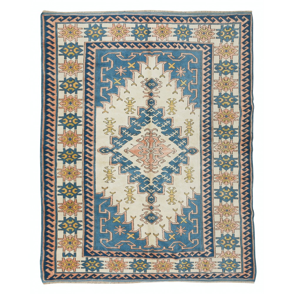 Handmade Contemporary Area Rug, Geometric Anatolian Carpet, 100% Wool