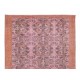 Hand Knotted Vintage Turkish Rug Over-Dyed in Pink 4 Modern Interiors, Woolen Floor Covering