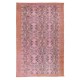 Hand Knotted Vintage Turkish Rug Over-Dyed in Pink 4 Modern Interiors, Woolen Floor Covering