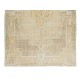 Antique Washed Turkish Oushak Rug with Medallion Design, One-of-a-Kind Wool Carpet for Living Room Decor Antique Washed Turkish Oushak Rug with Medallion Design, One-of-a-Kind Wool Carpet for Living Room Decor