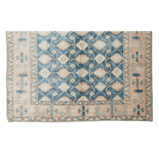 Handmade Turkish Rug, Authentic Floral Vintage Carpet Handmade Turkish Rug, Authentic Floral Vintage Carpet