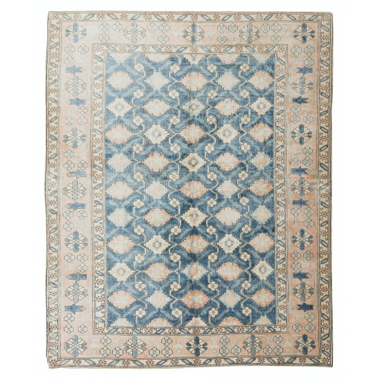Handmade Turkish Rug, Authentic Floral Vintage Carpet