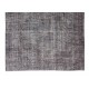 Vintage Hand-Knotted Turkish Wool Area Rug Over-Dyed in Gray, Great 4 Contemporary Interiors