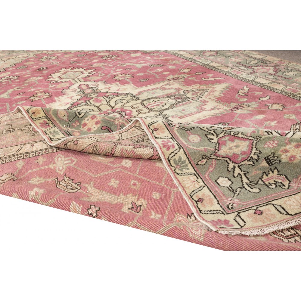 Handmade Contemporary Turkish Area Rug, Carpet with Medallion Design, 100% Wool