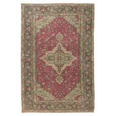 Handmade Contemporary Turkish Area Rug, Carpet with Medallion Design, 100% Wool