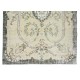Hand Knotted Vintage Turkish Oushak Wool Area Rug with Medallion Design
