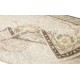 Hand Knotted Vintage Turkish Oushak Wool Area Rug, Antique Washed Carpet with Medallion Design