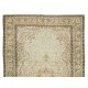 Vintage Handmade Turkish Oushak Wool Area Rug, Carpet with Medallion Design
