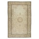 Vintage Handmade Turkish Oushak Wool Area Rug, Carpet with Medallion Design