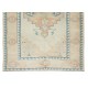 Hand Knotted Vintage Turkish Oushak Area Rug, Geometric Design Wool Carpet Hand Knotted Vintage Turkish Oushak Area Rug, Geometric Design Wool Carpet