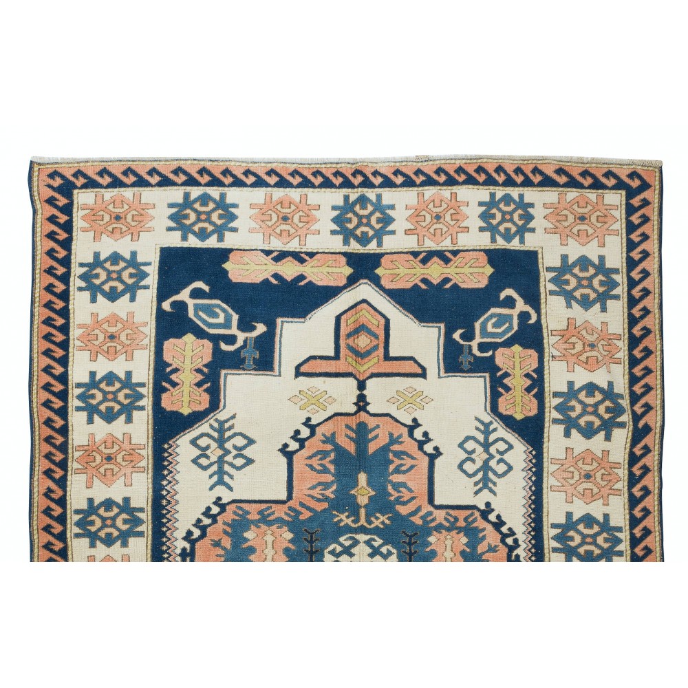 Modern Handmade Turkish Area Rug, Geometric Carpet, 100% Wool