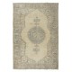 Vintage Handmade Vintage Turkish Oushak Wool Area Rug