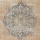 Handmade Vintage Turkish Oushak Wool Area Rug with Medallion Design
