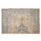 Handmade Vintage Turkish Oushak Wool Area Rug with Medallion Design Handmade Vintage Turkish Oushak Wool Area Rug with Medallion Design