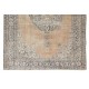 Handmade Vintage Turkish Oushak Wool Area Rug with Medallion Design Handmade Vintage Turkish Oushak Wool Area Rug with Medallion Design