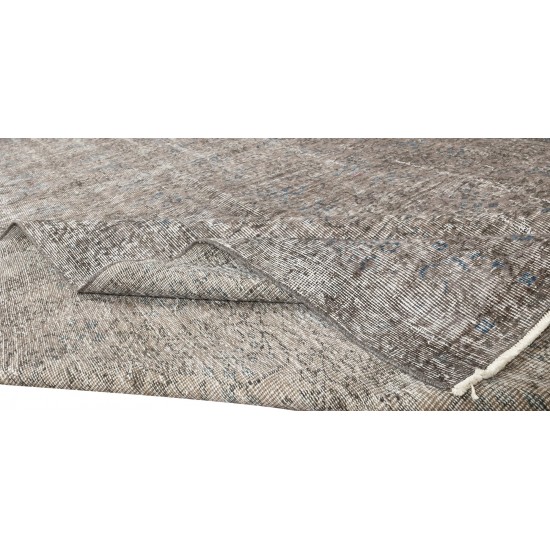 Hand-Knotted Vintage Turkish Area Rug Over-Dyed in Gray, Ideal for Modern Home & Office Decor Hand-Knotted Vintage Turkish Area Rug Over-Dyed in Gray, Ideal for Modern Home & Office Decor