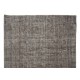 Hand-Knotted Vintage Turkish Area Rug Over-Dyed in Gray, Ideal for Modern Home & Office Decor