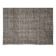 Hand-Knotted Vintage Turkish Area Rug Over-Dyed in Gray, Ideal for Modern Home & Office Decor