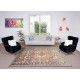 Modern Turkish Hand Knotted Area Rug, Geometric Design Carpet, 100% Wool
