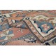 One-of-a-Kind Turkish Hand Knotted Rug, Traditional Geometric Design Vintage Wool Carpet