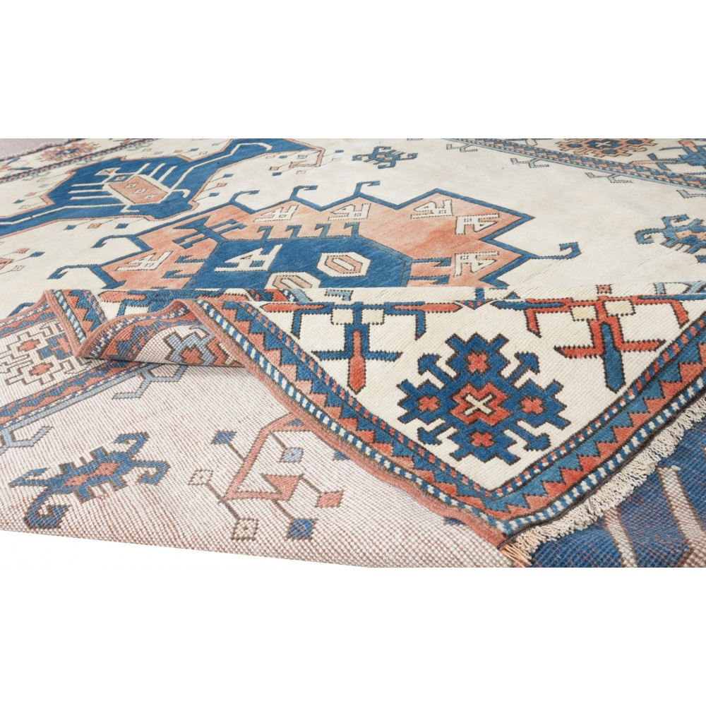Modern Turkish Area Rug, Hand-Knotted Carpet, 100% Wool