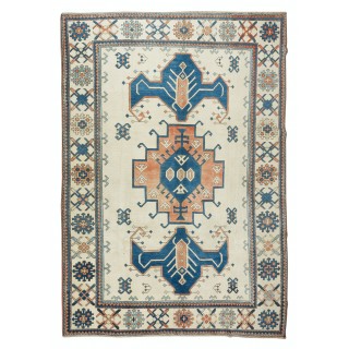 Modern Turkish Area Rug, Hand-Knotted Carpet, 100% Wool