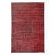Hand Knotted Vintage Turkish Rug Over-Dyed in Red 4 Modern Interiors, Woolen Floor Covering