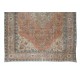 One-of-a-Kind Turkish Old Rug, Traditional Handmade Vintage Carpet