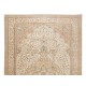 Contemporary Hand-Knotted Turkish Oushak Area Rug with Medallion Design, 100% Wool