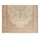 Contemporary Hand-Knotted Turkish Oushak Area Rug with Medallion Design, 100% Wool