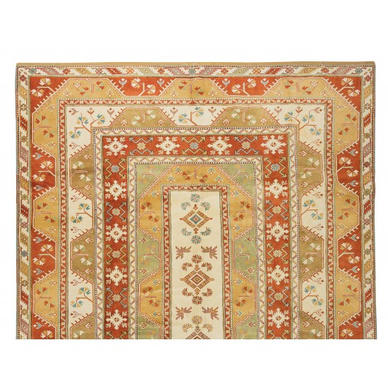 Exceptional Vintage Turkish Rug, One of a Kind Hand Knotted Carpet