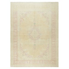Vintage Hand-Knotted Turkish Oushak Area Rug, Wool Carpet
