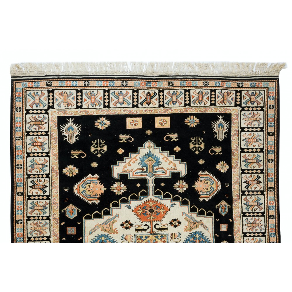 Contemporary Handmade Turkish Area Rug, Unique Splendid Carpet, 100% Wool