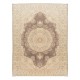 One-of-a-Kind Handmade Turkish Oushak Area Rug, Vintage Sun Faded Carpet