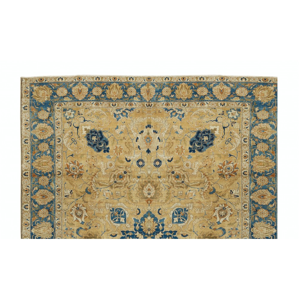 Vintage Hand Knotted Area Rug, Floral Pattern Turkish Carpet, 100% Wool