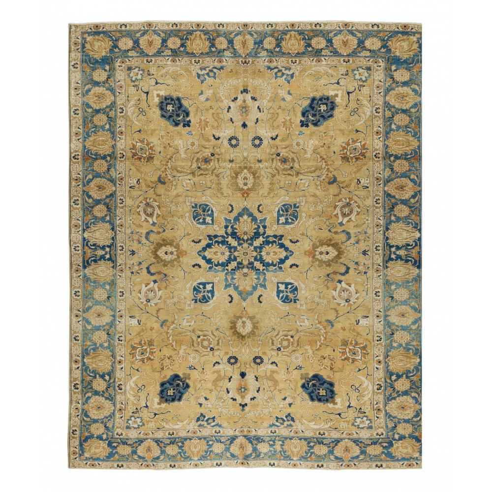 Vintage Hand Knotted Area Rug, Floral Pattern Turkish Carpet, 100% Wool