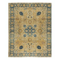 Vintage Hand Knotted Area Rug, Floral Pattern Turkish Carpet, 100% Wool