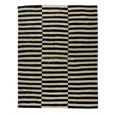 Contemporary Striped Hand-Knotted "Tulu" Rug Made of Natural Wool, Custom Options Available