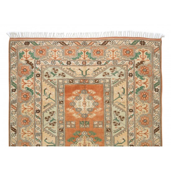 Hand Knotted Vintage Large Wool Rug from Turkey / Milas, 100% Wool, Unique Carpet