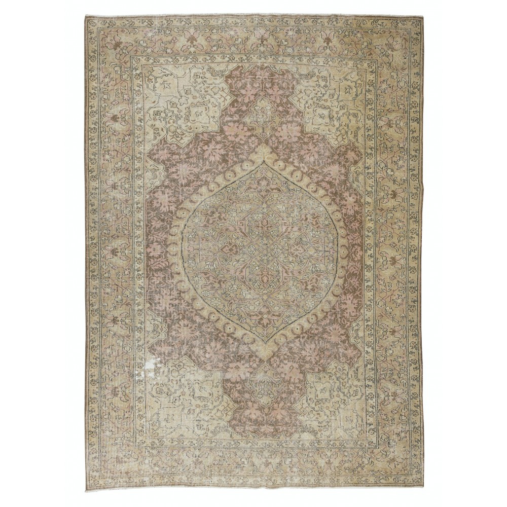One-of-a-Kind Hand Knotted Wool Area Rug, Vintage Turkish Carpet