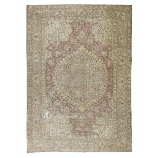 One-of-a-Kind Hand Knotted Wool Area Rug, Vintage Turkish Carpet