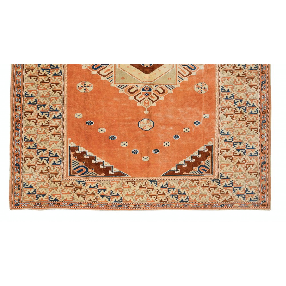 Handmade Turkish Area Rug, 100% Wool, Vintage Living Room Decor Carpet