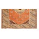 Handmade Turkish Area Rug, 100% Wool, Vintage Living Room Decor Carpet